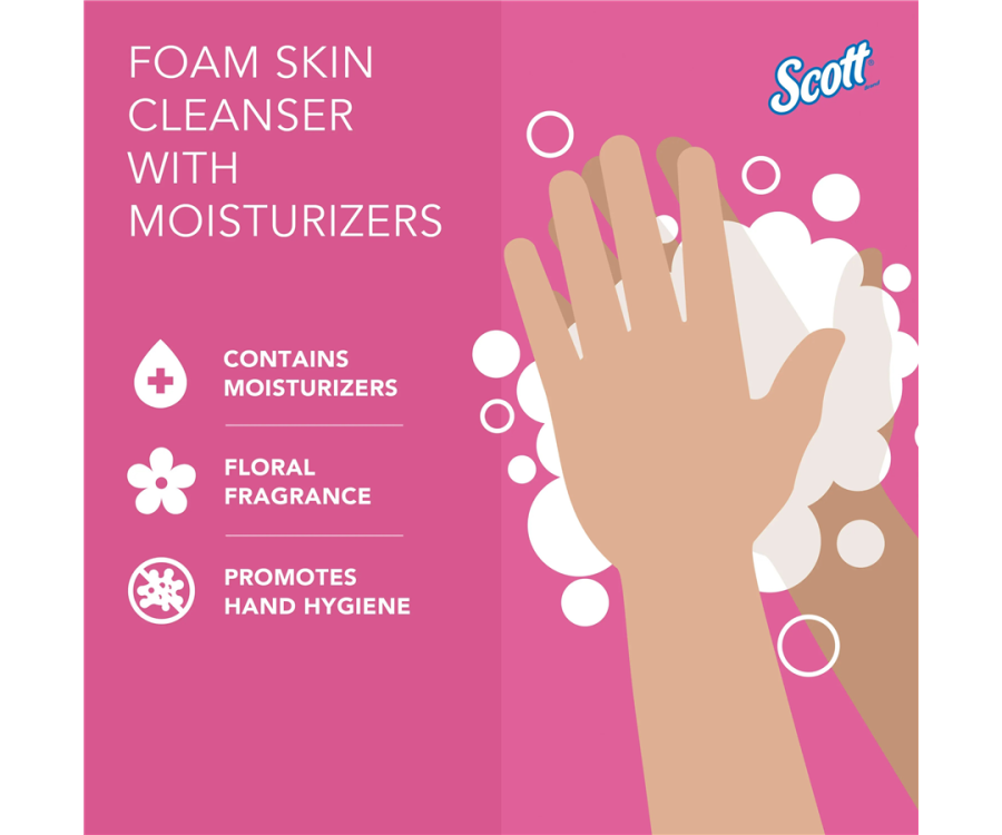 Scott® Pink Moisturizing Foam Skin Cleanser (1000 ml., 1 Bottle/CS)